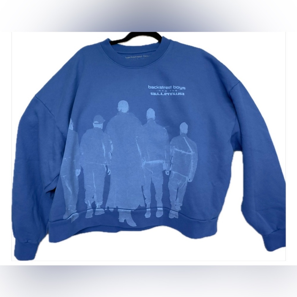 NEW -  Blue “Into the Millennium” Crewneck Sweatshirt  - Backstreet Boys